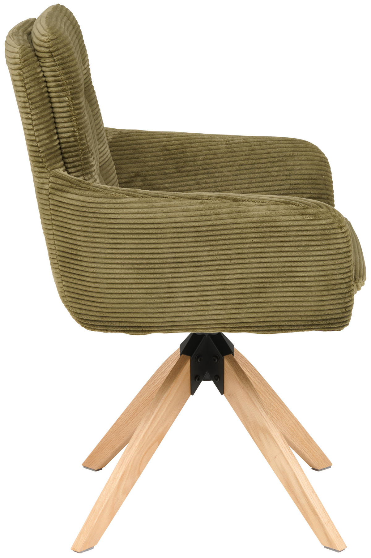 ARMLEHNSTUHL in Holz, Metall, Textil Grün  - Naturfarben/Grün, KONVENTIONELL, Holz/Textil (60/93/65,5cm) - Livetastic