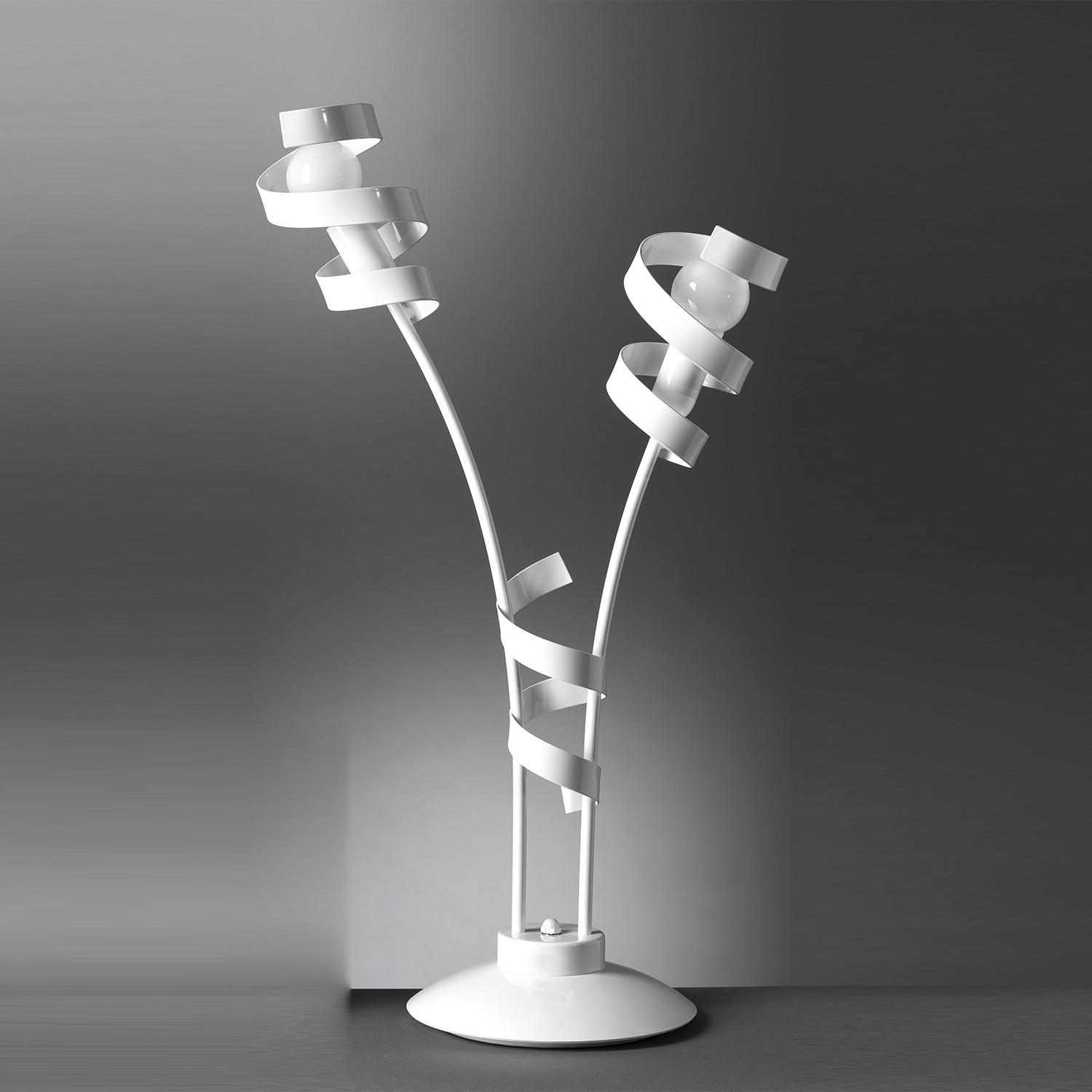 TISCHLEUCHTE 40/65 cm   - Weiß, Design, Metall (40/65cm)