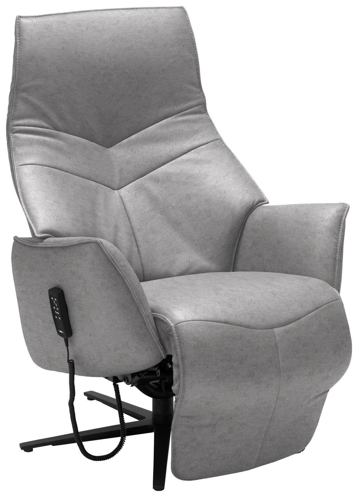 RELAXSESSEL in Leder Grau  - Anthrazit/Grau, Design, Leder/Metall (74/84/113cm) - Himolla