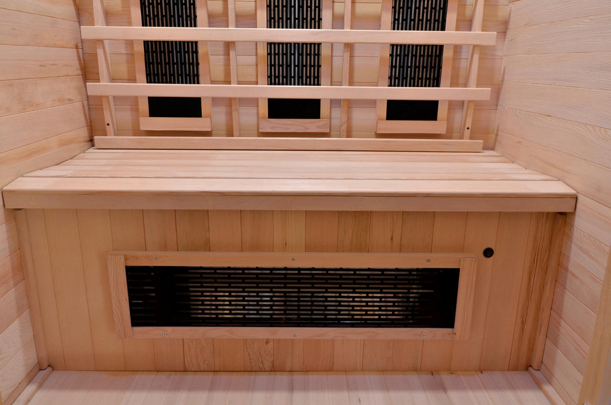 INFRAROTKABINE für 2 Personen  - Braun, Basics, Holz (120/195/120cm) - Sanotechnik