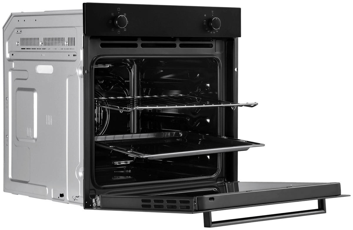 EINBAUBACKOFEN AB121MS-26  - Schwarz, Basics, Glas/Metall (59,4/59,5/52,1cm) - Respekta