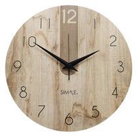 WANDUHR - Schwarz, Eichefarben  - Eichefarben/Schwarz, Basics, Holz/Kunststoff (57cm)