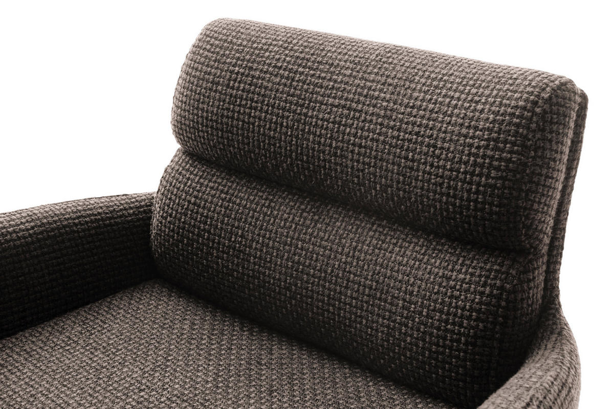BARHOCKER in Metall, Textil Edelstahlfarben, Cappuccino  - Edelstahlfarben/Cappuccino, Design, Textil/Metall (54/84/52cm) - Dieter Knoll