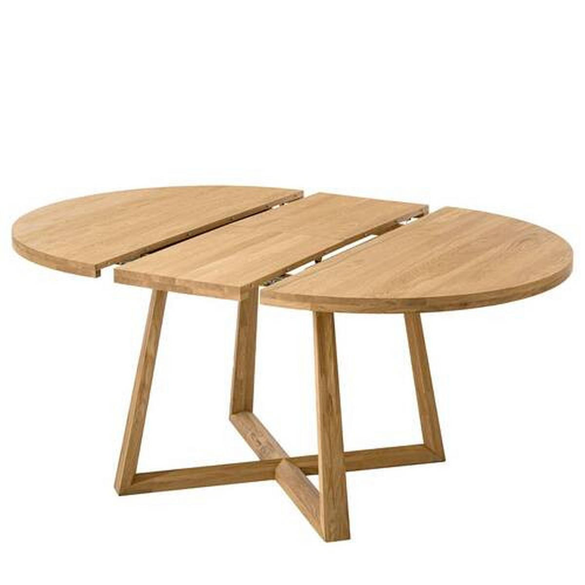 MATBORD skogsek rund  utdragbar, lämplig för offentlig miljö  - skogsek, Natur, trä (120-160/120/75cm) - home24