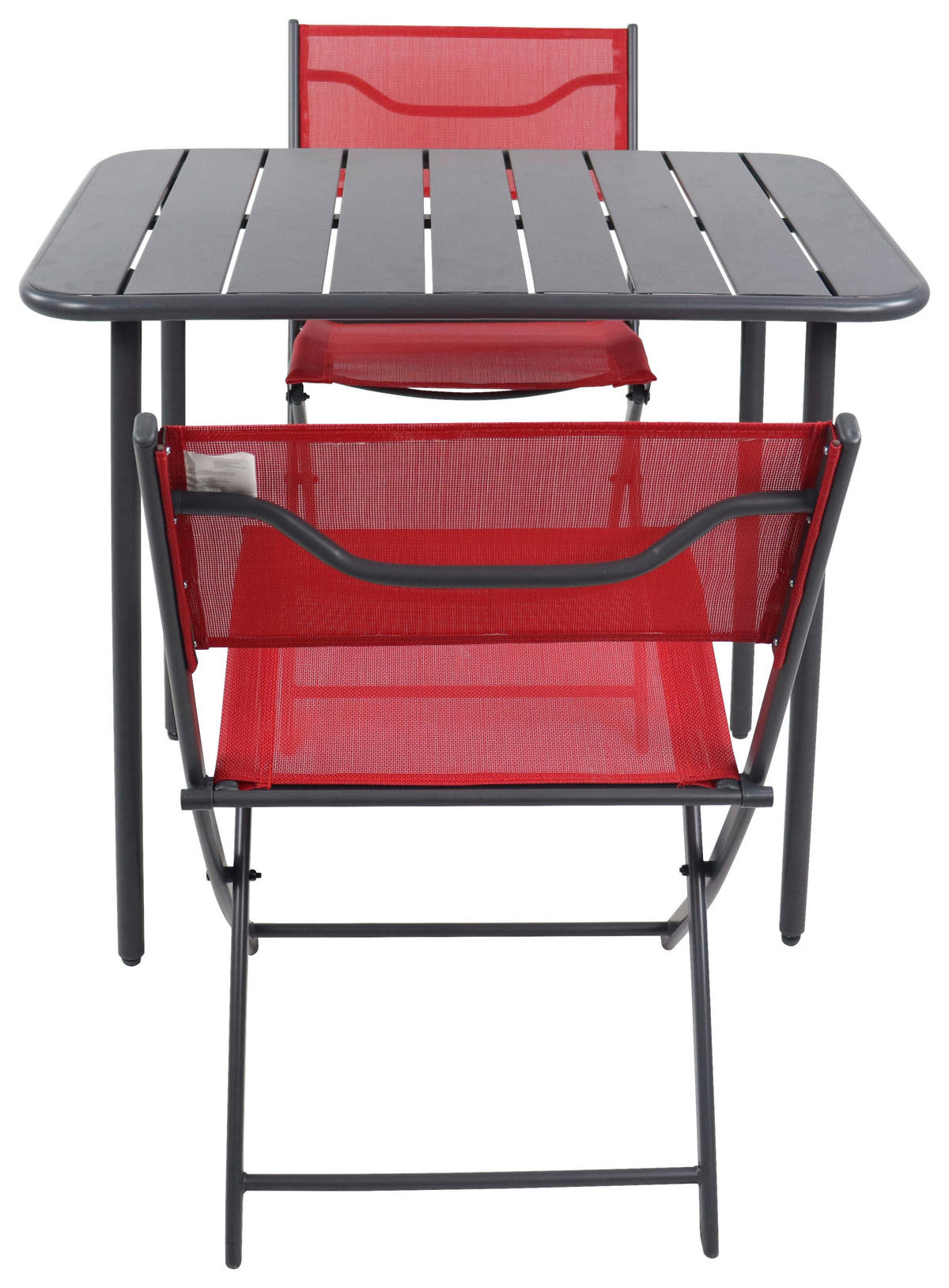 GARTENSET  3-teilig  - Rot/Schwarz, Modern, Kunststoff/Textil - Ambia Garden