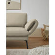 ECKSOFA  in Flachgewebe Beige  175-224/255-365 cm  - Beige/Schwarz, Design, Textil/Metall (175-224/255-365cm) - Dieter Knoll