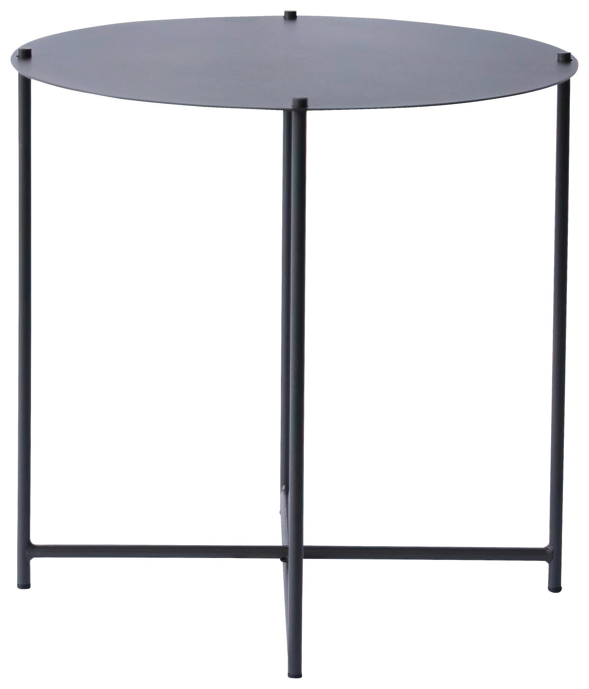 BEISTELLTISCH 49/49/49 cm Anthrazit rund  - Anthrazit, Design, Metall (49/49/49cm) - Xora