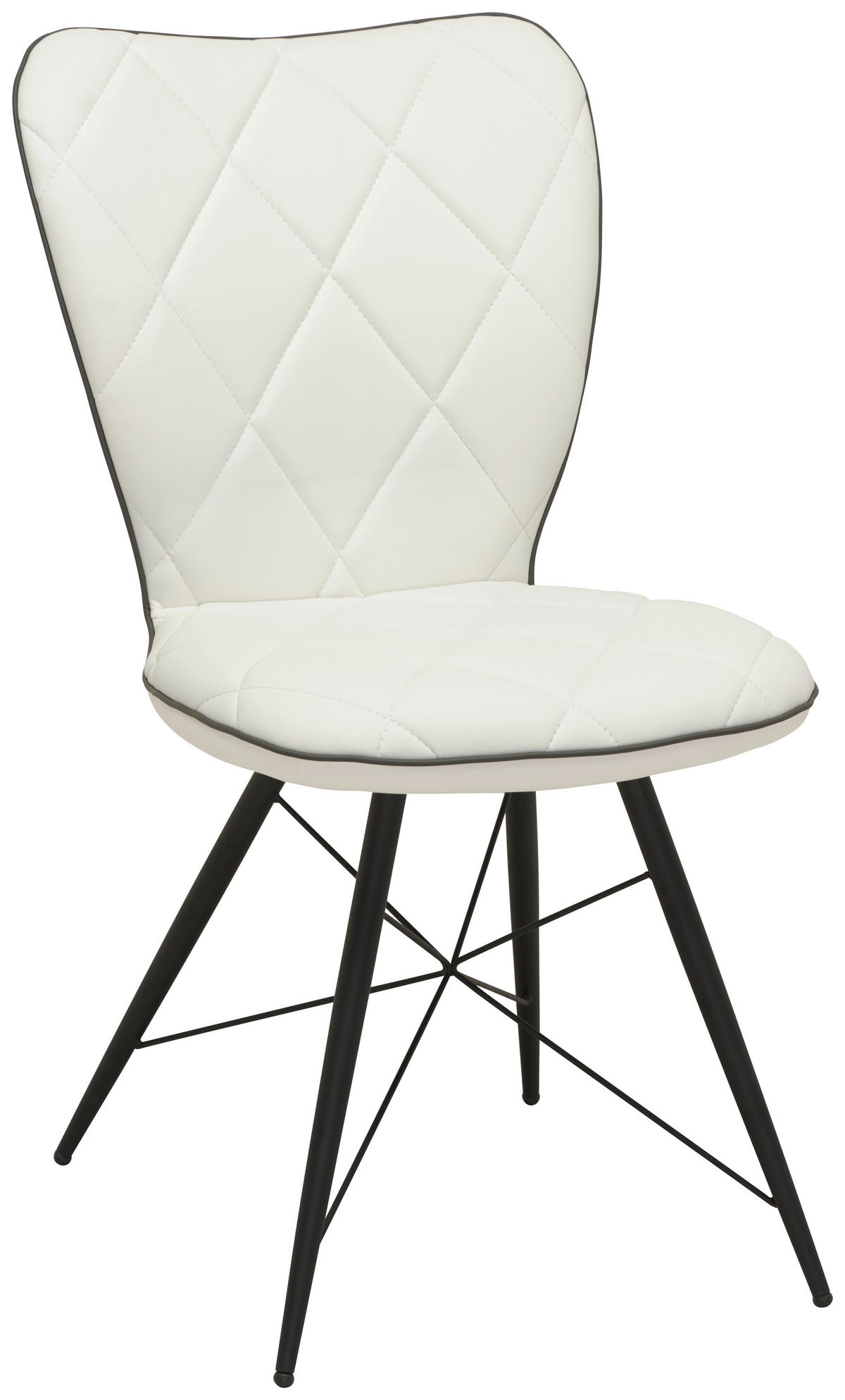 STOLICA  crna, bela       - siva/bela, Dizajnerski, metal/tekstil (49/90/61cm) - Hom`in