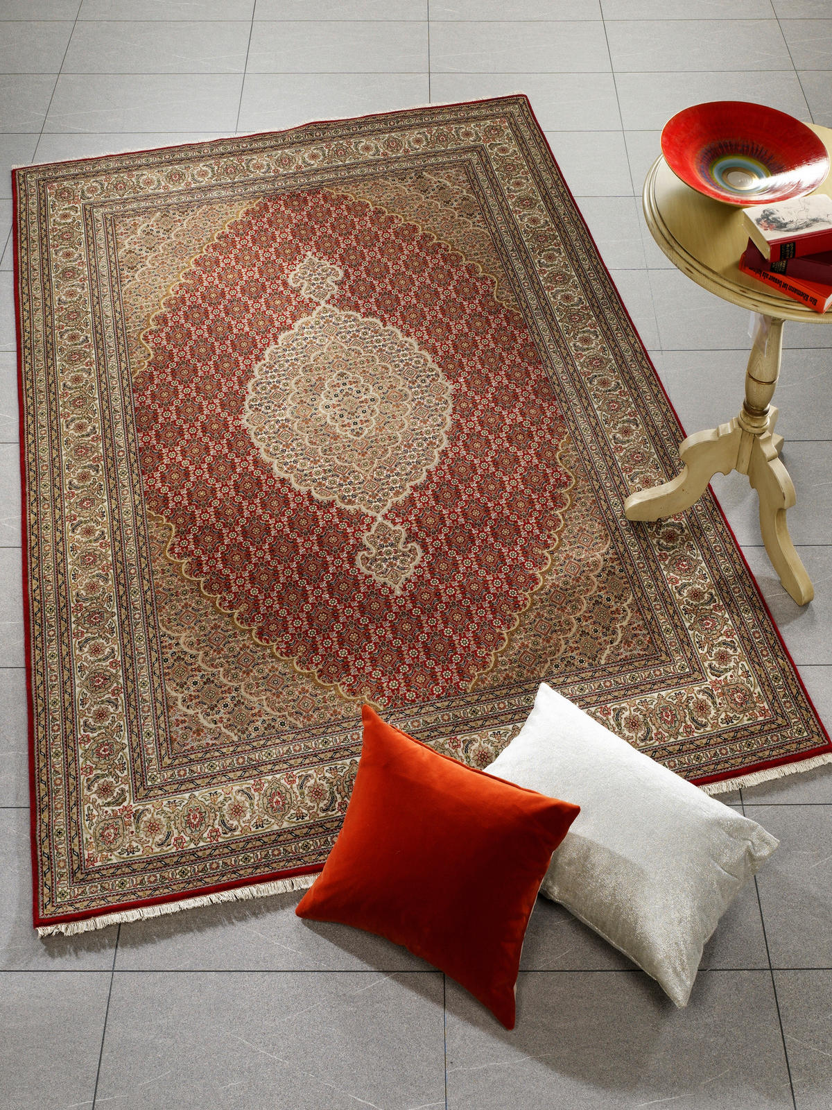 LÄUFER 80/350 cm  - Rot/Creme, Design, Textil (80/350cm) - Cazaris