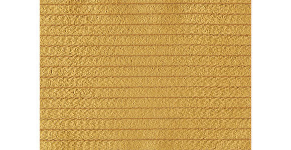 ECKSOFA in Cord Senfgelb  - Senfgelb/Schwarz, KONVENTIONELL, Textil/Metall (258/168cm) - Carryhome