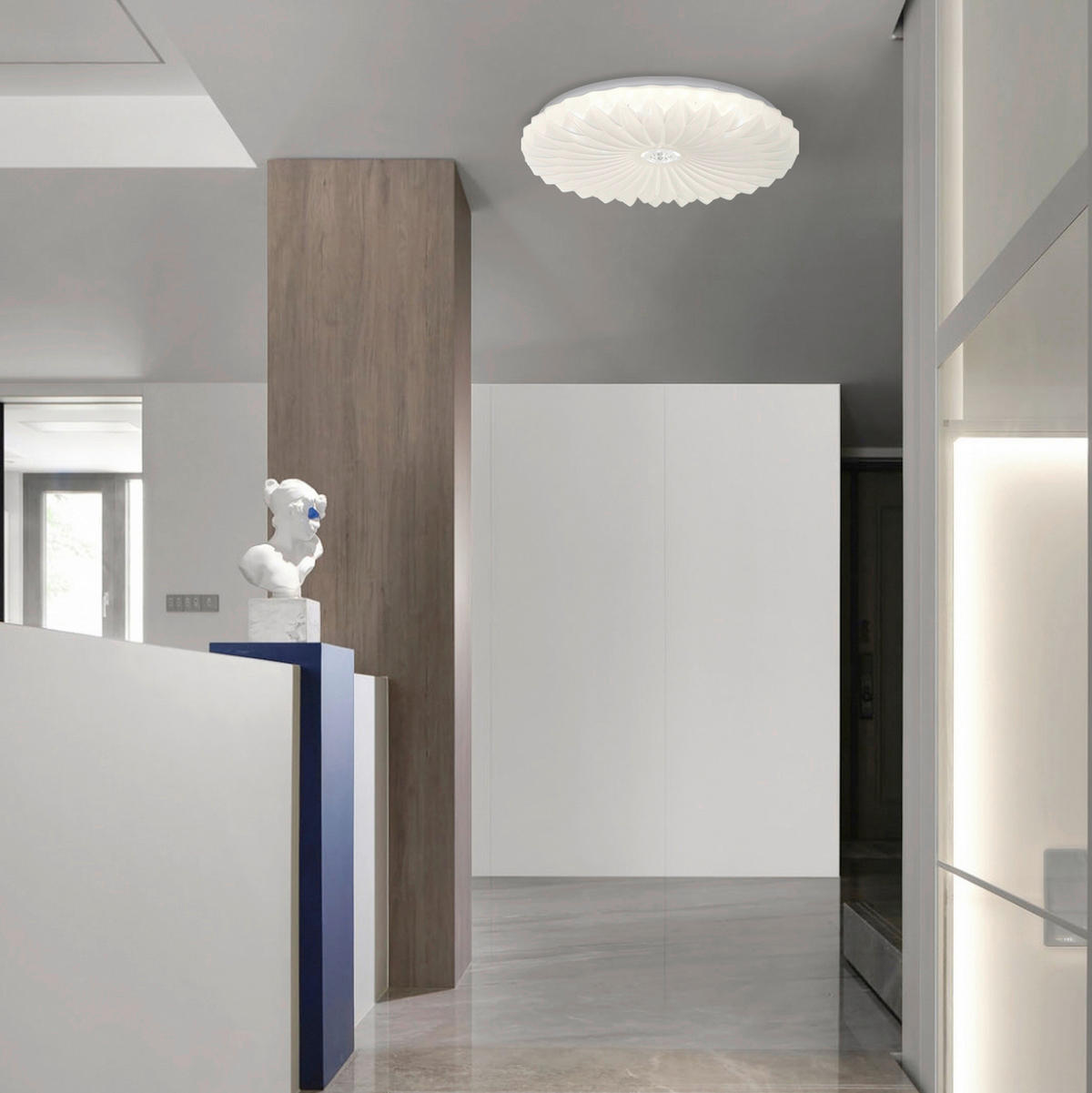 LED-DECKENLEUCHTE Zivora 6.5/39.5/39.5 cm  - Weiß, Design, Kunststoff (6.5/39.5/39.5cm)