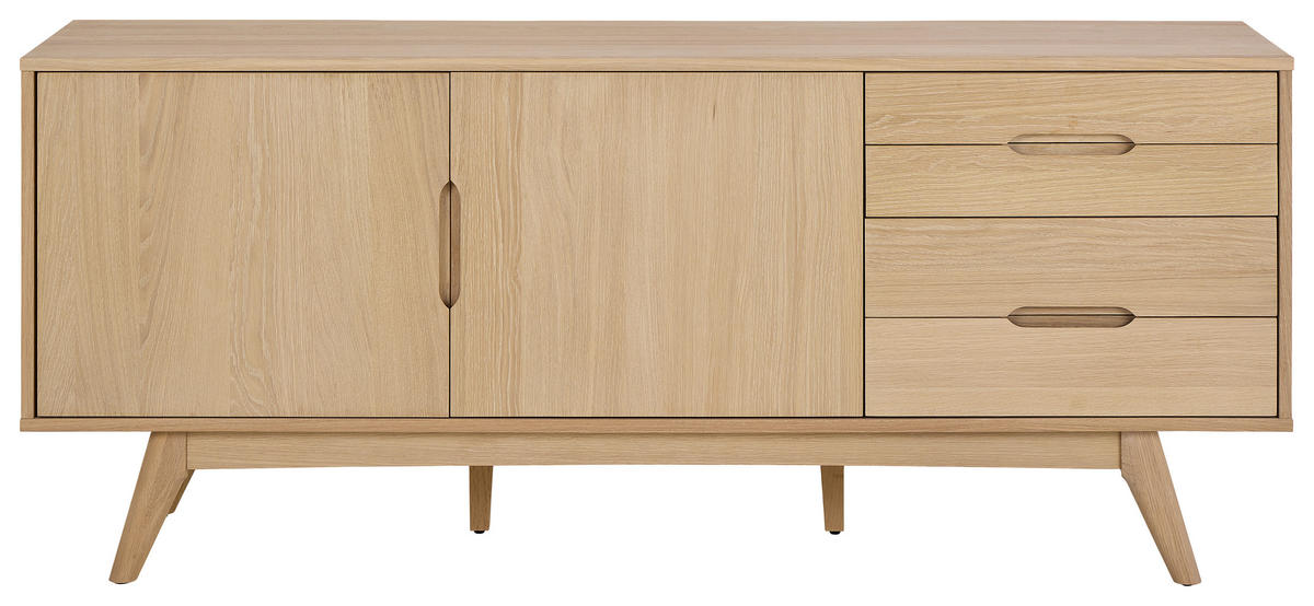 SKÄNK 180/75/40 cm  - vit/ekfärgad, Design, trämaterial (180/75/40cm) - MID.YOU