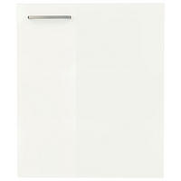 KÜCHENSCHRANKFRONT 60/72/1,9 cm  in Weiß Hochglanz  - Edelstahlfarben/Weiß Hochglanz, MODERN, Holzwerkstoff/Metall (60/72/1,9cm) - Nobilia