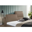 POLSTERBETT Matratze, Lattenrost Hellbraun 180/200 cm  - Hellbraun/Anthrazit, Design, Holz/Textil (180/200cm) - Johann Jakob
