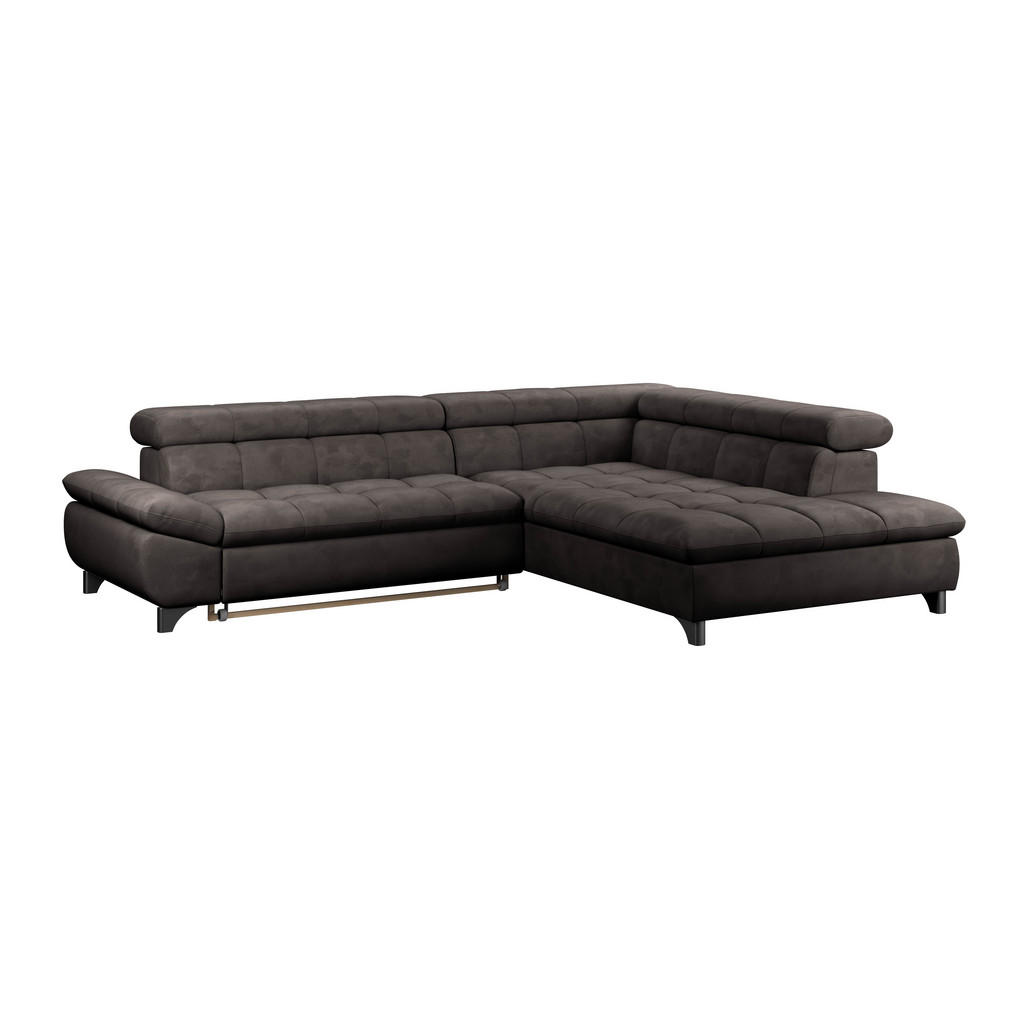 Ecksofa mit Schlaffunktion Gemini Graubraun 312x234 cm