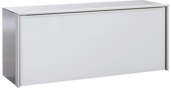 GARDEROBENBANK 102/44/33,5 cm - Alufarben/Weiß, Design, Glas/Metall (102/44/33,5cm) - Dieter Knoll