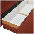 SCHLAFSOFA mit Liegefunktion, Rücken echt Chenille Terracotta - Terracotta/Schwarz, KONVENTIONELL, Holz/Textil (212/97/105cm) - Carryhome