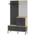GARDEROBE  in 113/197/40 cm  - Anthrazit/Eiche Artisan, KONVENTIONELL, Holzwerkstoff (113/197/40cm) - Carryhome