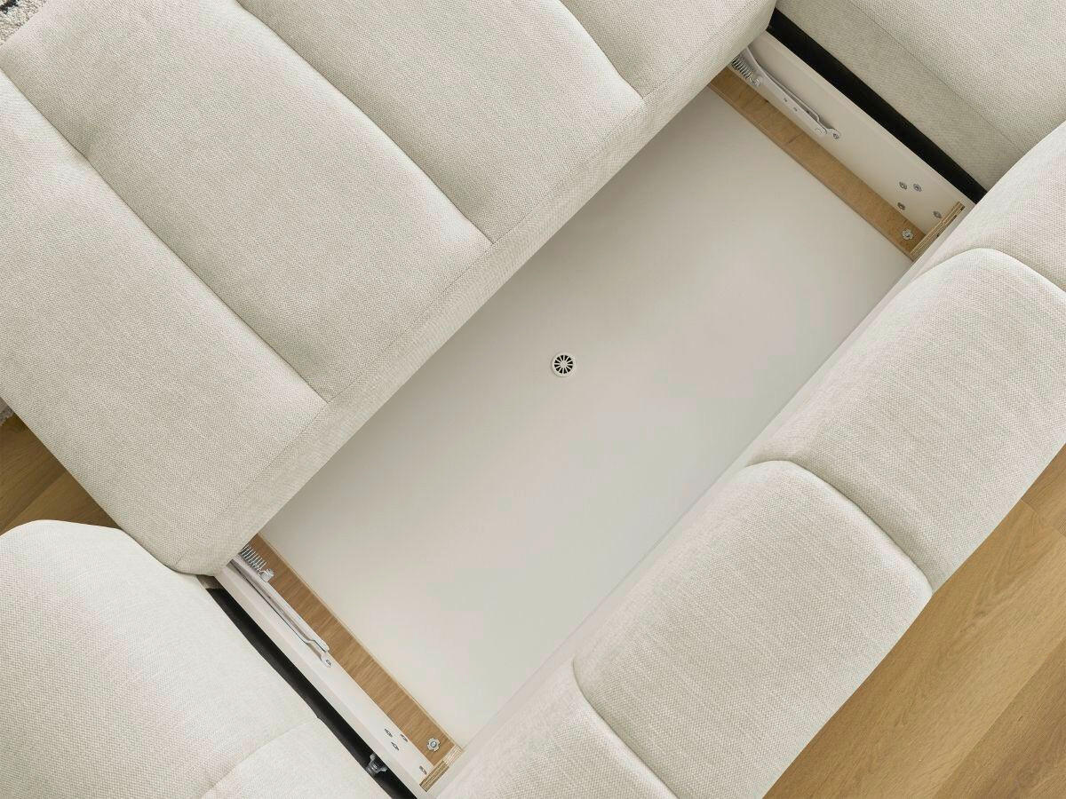 ECKSCHLAFSOFA FUJI Leinenoptik Beige  inkl.  - Beige/Schwarz, MODERN, Kunststoff/Textil (160/292cm)