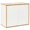 WASCHBECKENUNTERSCHRANK 60/50/30,5 cm  - Eichefarben/Weiß, MODERN, Holzwerkstoff (60/50/30,5cm) - MID.YOU