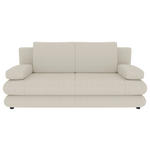 SCHLAFSOFA in Mikrofaser Creme  - Creme/Schwarz, KONVENTIONELL, Kunststoff/Textil (212/93/90cm) - Carryhome