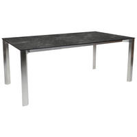 GARTENTISCH 160-210/100/75 cm Metall, Kunststoff rechteckig  - Edelstahlfarben/Anthrazit, Design, Kunststoff/Metall (160-210/100/75cm) - Stern