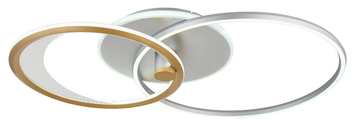 LED-DECKENLEUCHTE    81/51/11 cm  - Klar/Silberfarben, Basics, Kunststoff/Metall (81/51/11cm) - Globo
