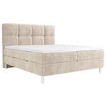 BOXBETT 180/200 cm  in Beige  - Chromfarben/Beige, MODERN, Holz/Holzwerkstoff (180/200cm) - Esposa