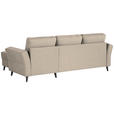 ECKSOFA in Velours Beige  - Beige/Schwarz, KONVENTIONELL, Holz/Textil (244/159cm) - Carryhome