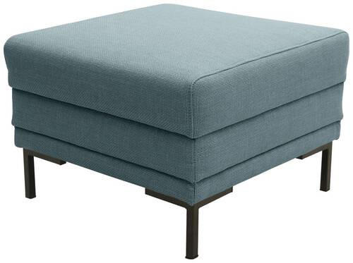 HOCKER Webstoff Petrol - Petrol/Schwarz, Design, Textil/Metall (55/45/55cm) - LOOKS by W.Joop