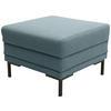 HOCKER in Textil Petrol  - Petrol/Schwarz, Design, Textil/Metall (55/45/55cm) - LOOKS by W.Joop