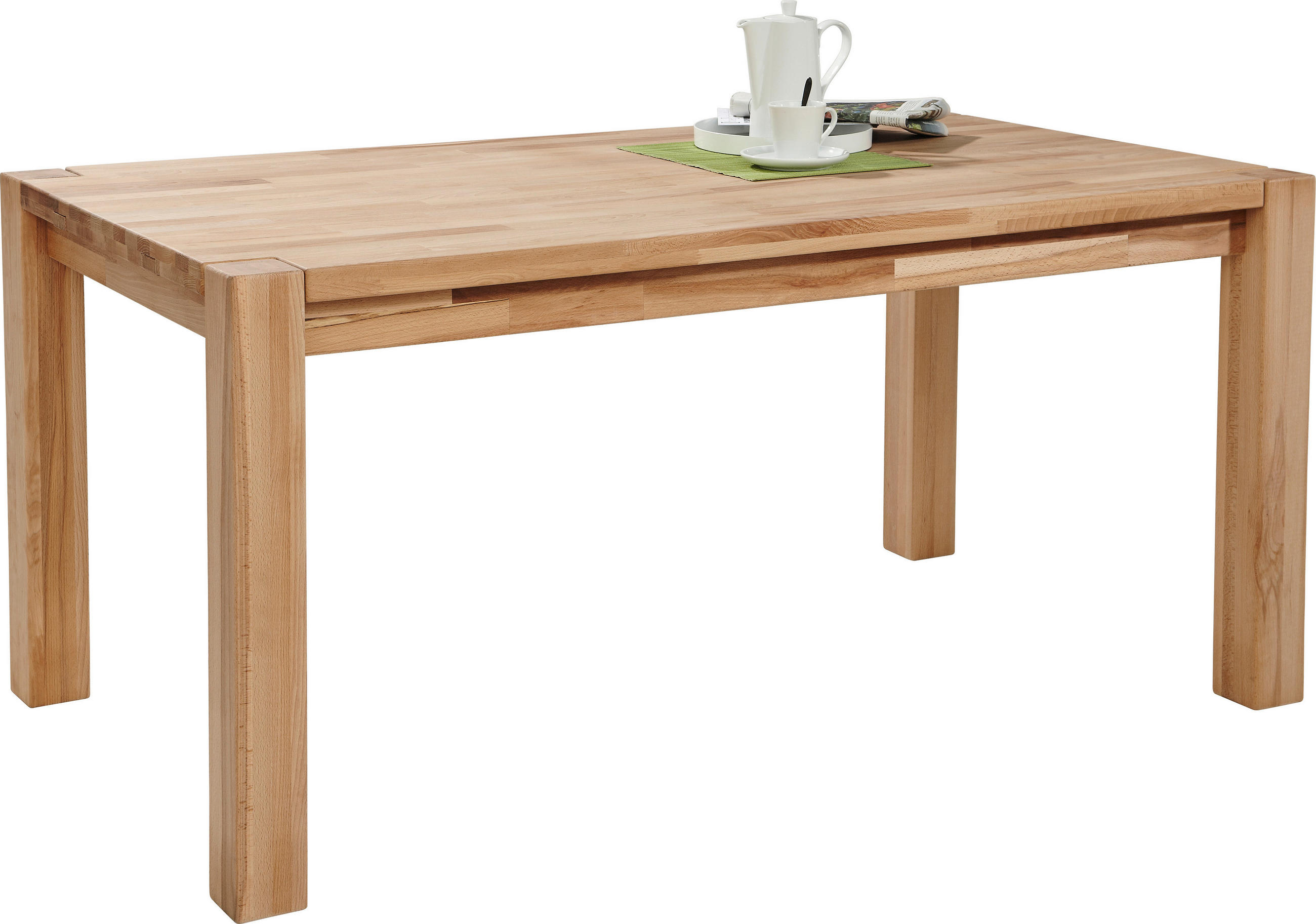 ESSTISCH Kernbuche massiv rechteckig Buchefarben  - Buchefarben, KONVENTIONELL, Holz (160-240/90/76cm) - Linea Natura