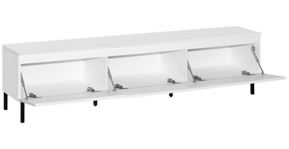 LOWBOARD  in 180/46/35 cm  - Schwarz/Weiß, Design, Holzwerkstoff/Metall (180/46/35cm) - Hom`in