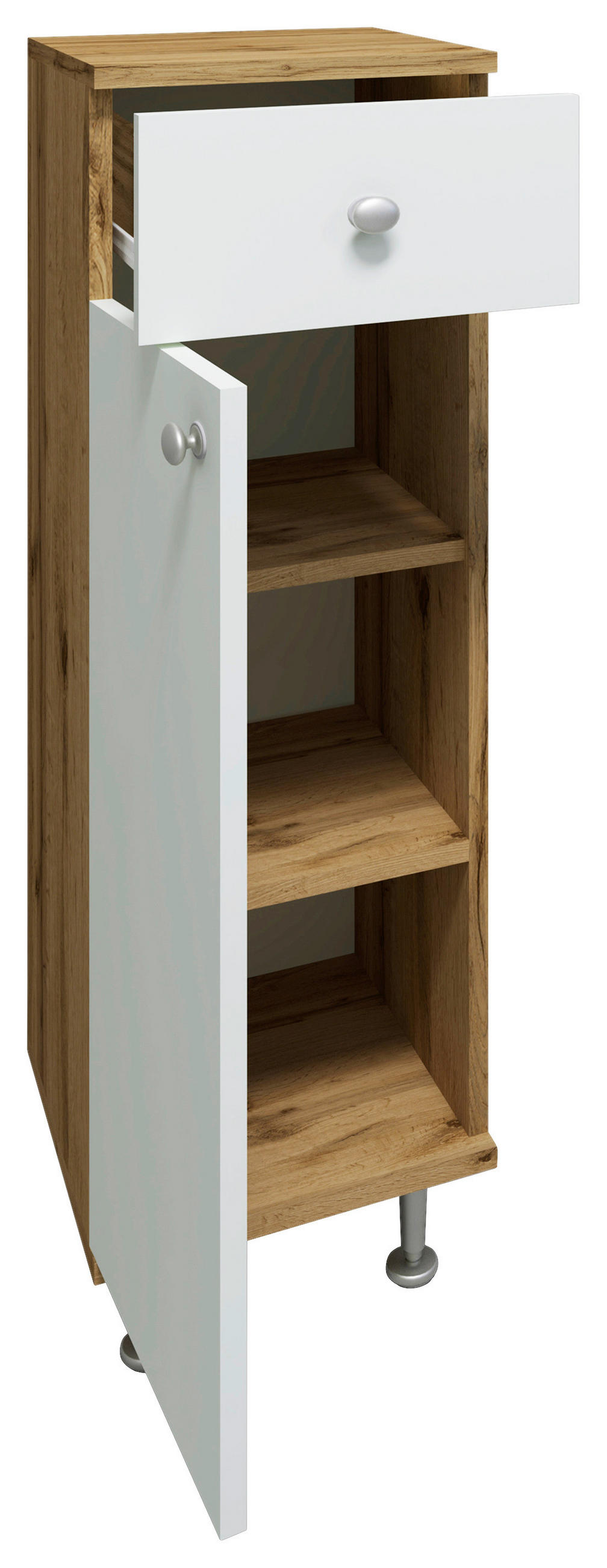 UNTERSCHRANK in   - Honigeiche/Weiss, Modern, Holzwerkstoff/Kunststoff (30/95/30cm) - MID.YOU