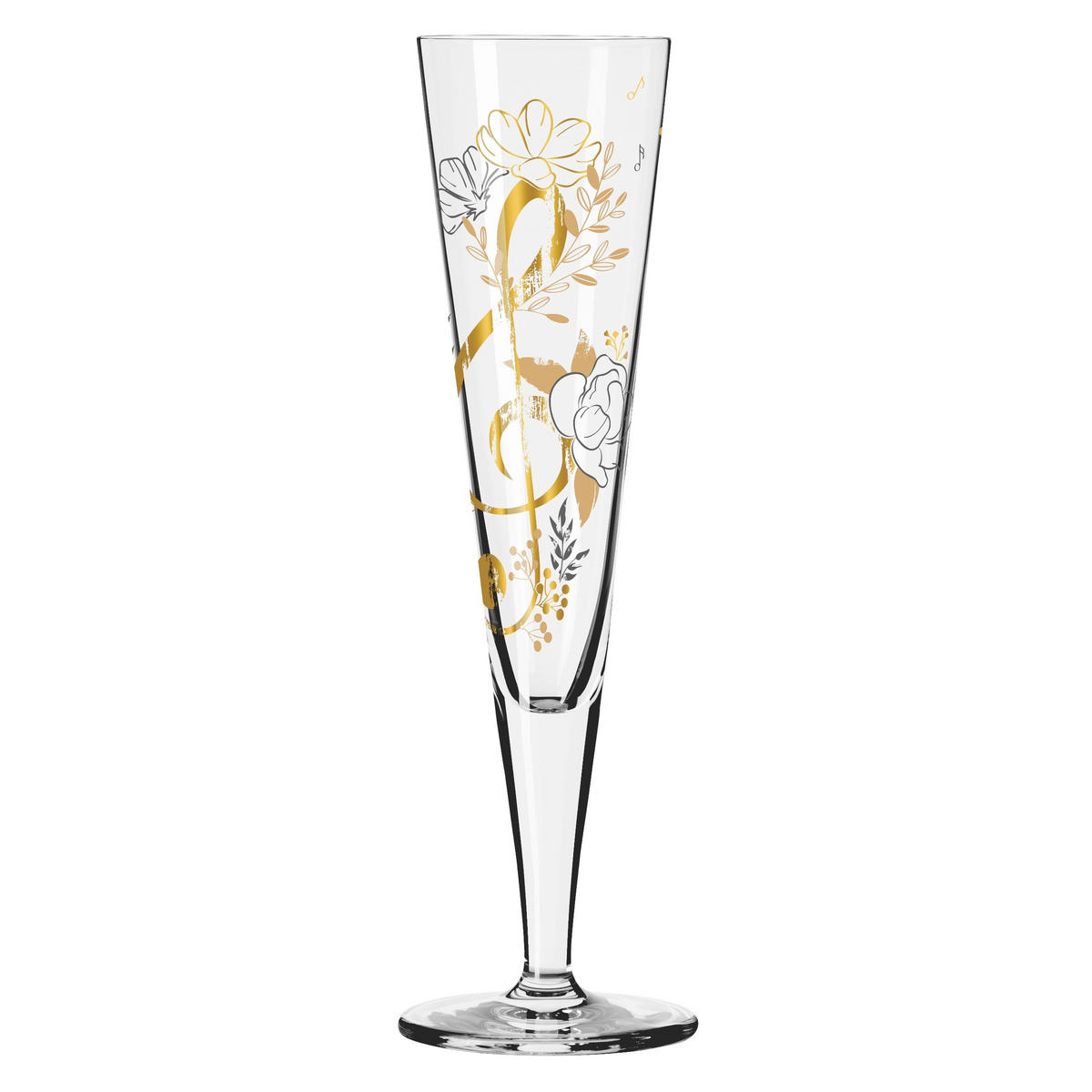 CHAMPAGNERGLAS 205 ml  - Transparent/Goldfarben, LIFESTYLE, Glas (7,2/24,0cm) - Ritzenhoff