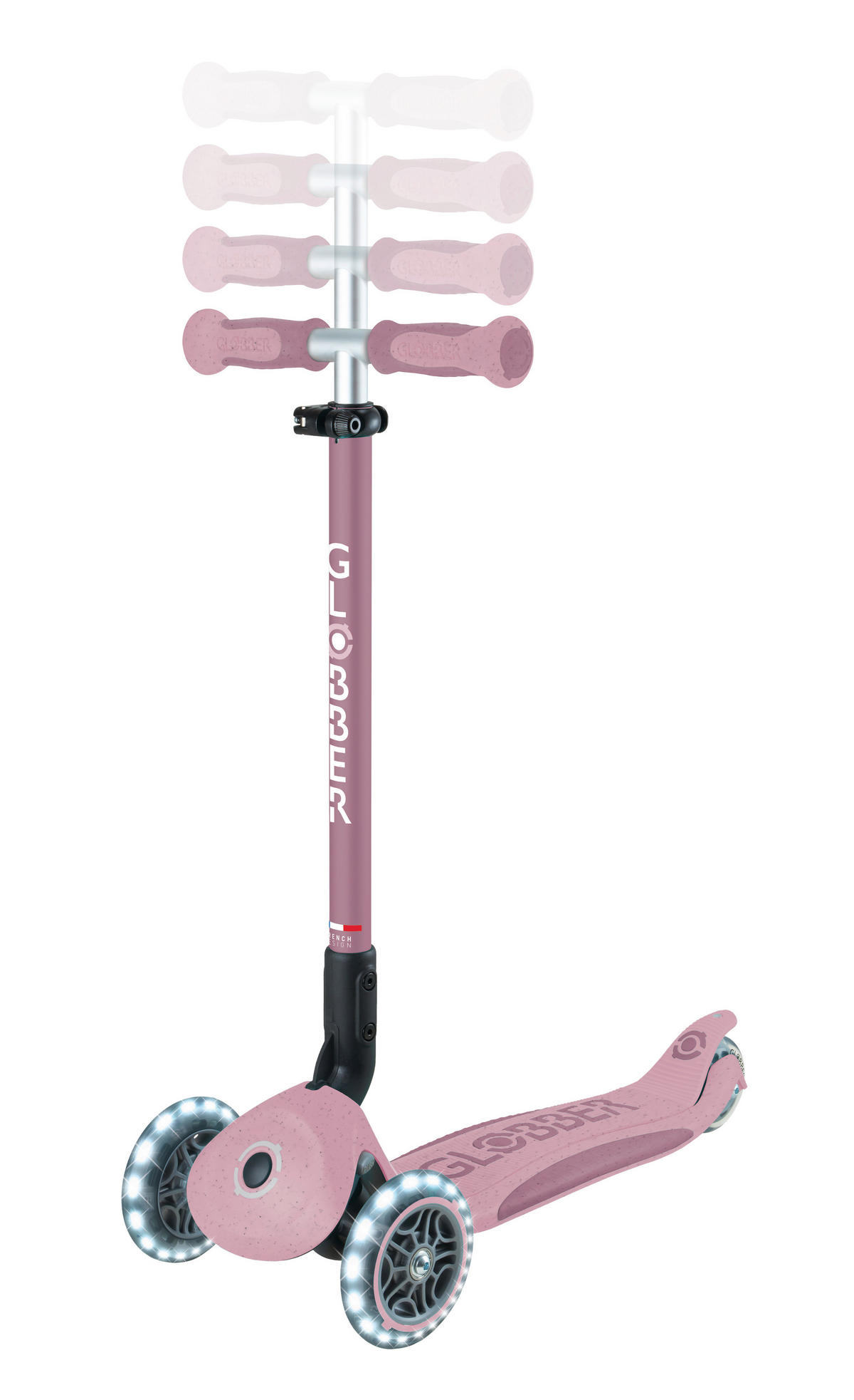 LAUFRAD GO-UP DELUXE LIGHTS ECO 360  - Beere, Basics, Kunststoff/Metall (65/22/98,5cm) - GLOBBER