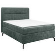 BOXSPRINGBETT 140/200 cm  in Dunkelgrau  - Dunkelgrau/Schwarz, Design, Textil/Metall (140/200cm) - Esposa