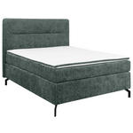 BOXSPRINGBETT 140/200 cm  in Dunkelgrau  - Dunkelgrau/Schwarz, Design, Textil/Metall (140/200cm) - Esposa