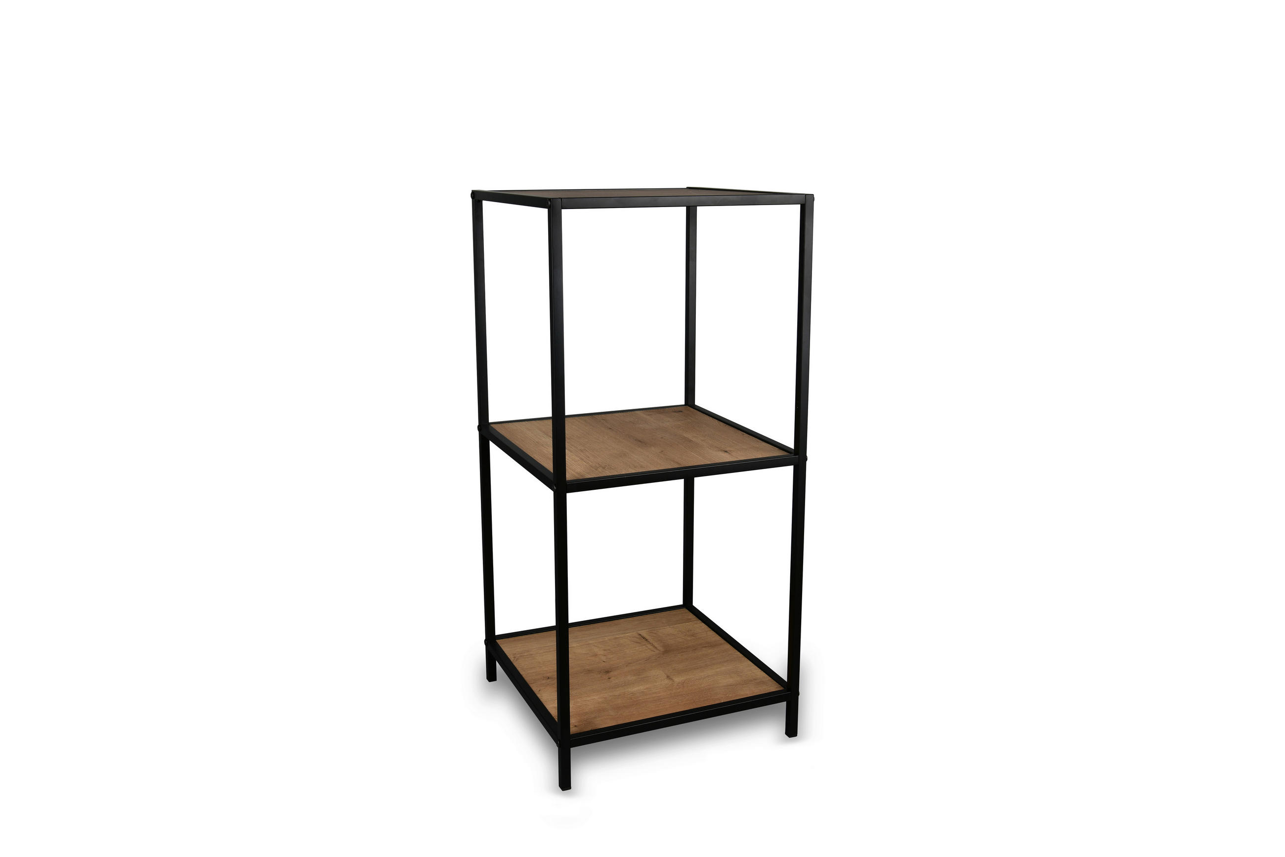 BEISTELLTISCH 40/40/85 cm Schwarz, Eiche Artisan quadratisch  - Schwarz/Eiche Artisan, Basics, Holzwerkstoff/Metall (40/40/85cm) - Milino