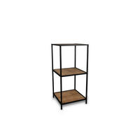 BEISTELLTISCH 40/40/85 cm Schwarz, Eiche Artisan quadratisch  - Schwarz/Eiche Artisan, Basics, Holzwerkstoff/Metall (40/40/85cm) - Milino