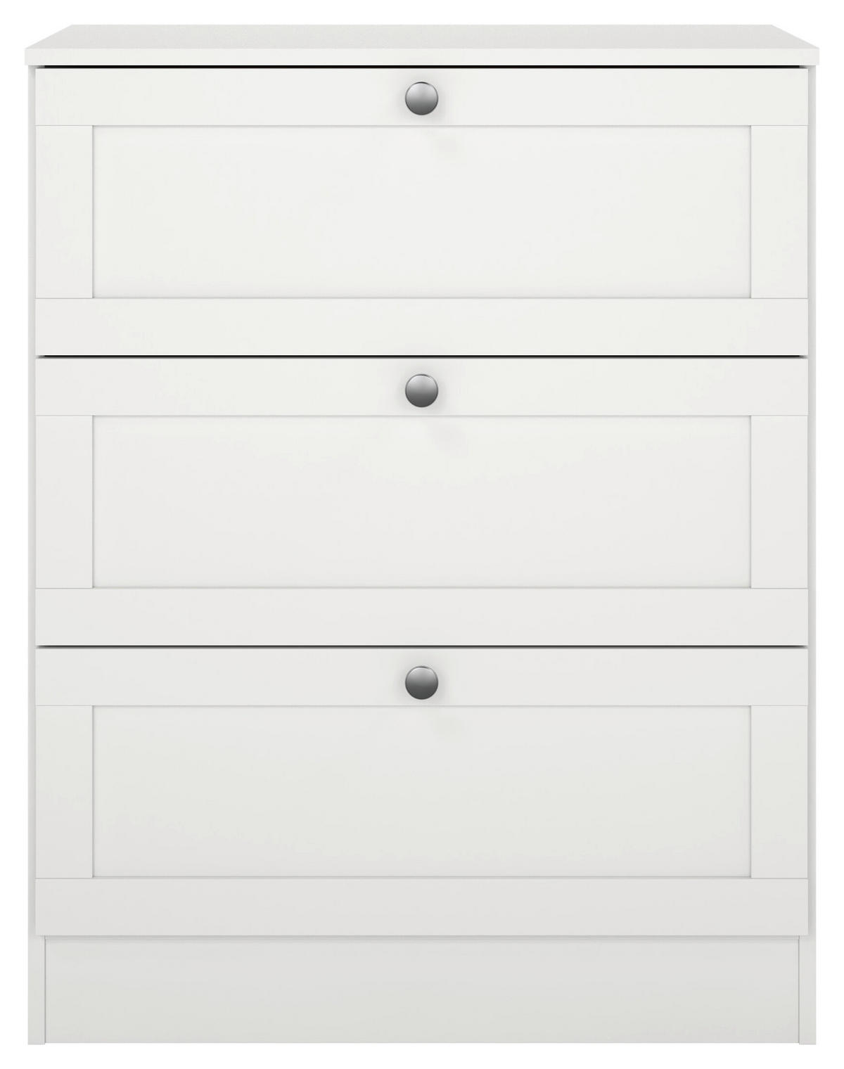KOMODA, bílá, 70,2/88,95/41,5 cm - bílá/barvy stříbra, Moderní, kov/kompozitní dřevo (70,2/88,95/41,5cm) - MID.YOU