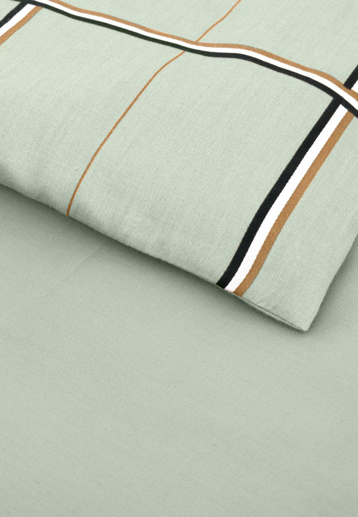 BETTWÄSCHESET Boss Check 160/210 cm  65 cm/100 cm  - Mintgrün, Design, Textil (160/210cm) - Hugo Boss