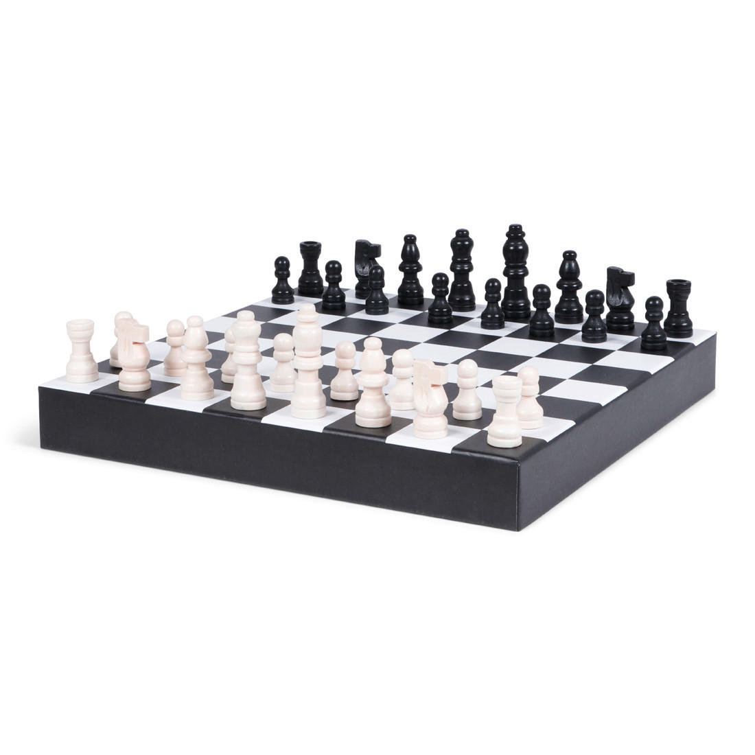 ŠAHOVSKA FIGURA - bijela/crna, Basics, karton (25/25/3.4cm)