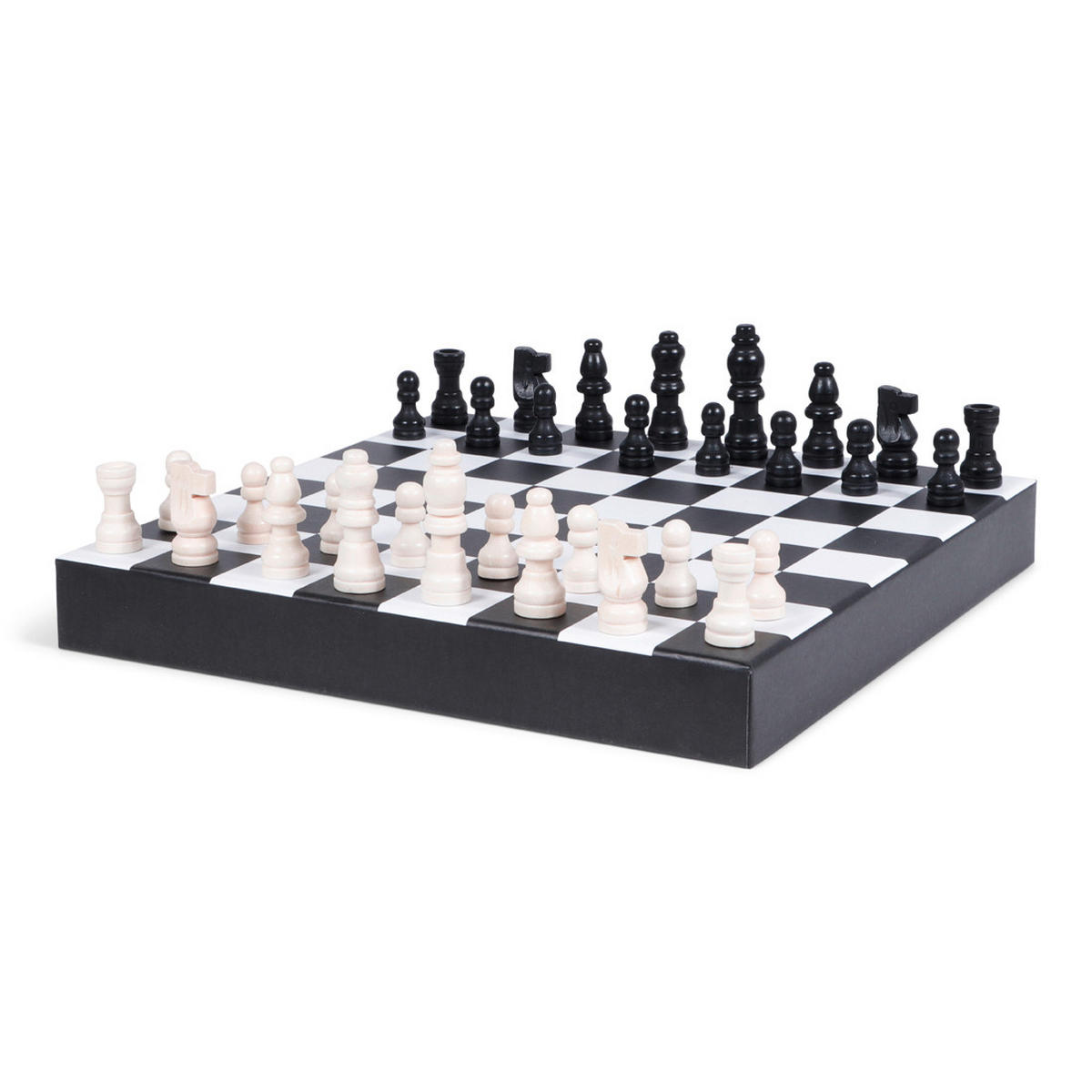 ŠAHOVSKA FIGURA - črna/bela, Basics, karton (25/25/3.4cm)
