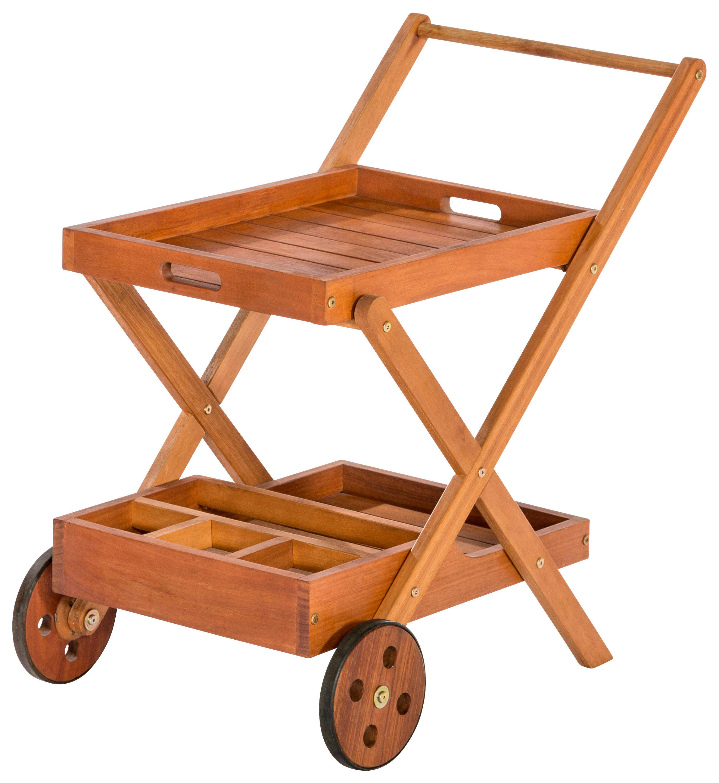 GARTEN-SERVIERWAGEN Holz  - Naturfarben, KONVENTIONELL, Holz (56/85/84cm) - Gardenson