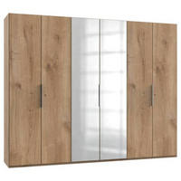 DREHTÜRENSCHRANK in Eichefarben  - Chromfarben/Eichefarben, Modern, Holzwerkstoff (300/236/58cm) - MID.YOU