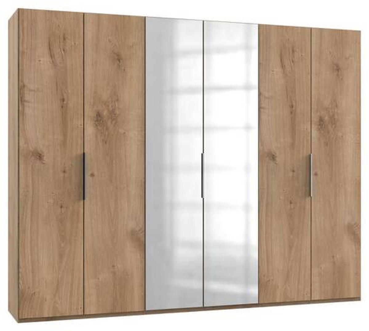 DREHTÜRENSCHRANK in Eichefarben  - Chromfarben/Eichefarben, Modern, Holzwerkstoff (300/236/58cm) - MID.YOU