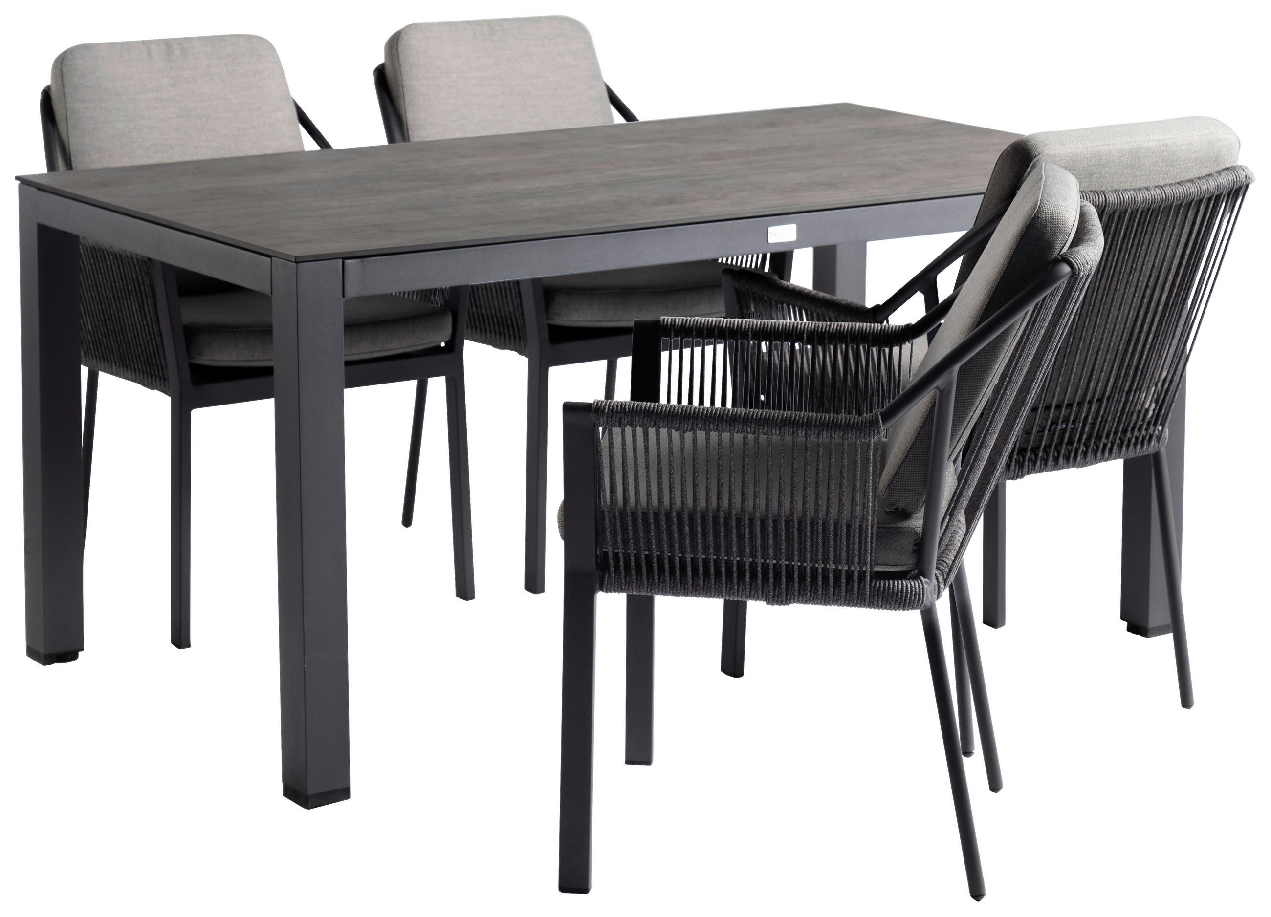 GARTENTISCH 160/90/74 cm Metall Anthrazit quadratisch  - Anthrazit, Basics, Kunststoff/Metall (160/90/74cm) - Tierra Outdoor