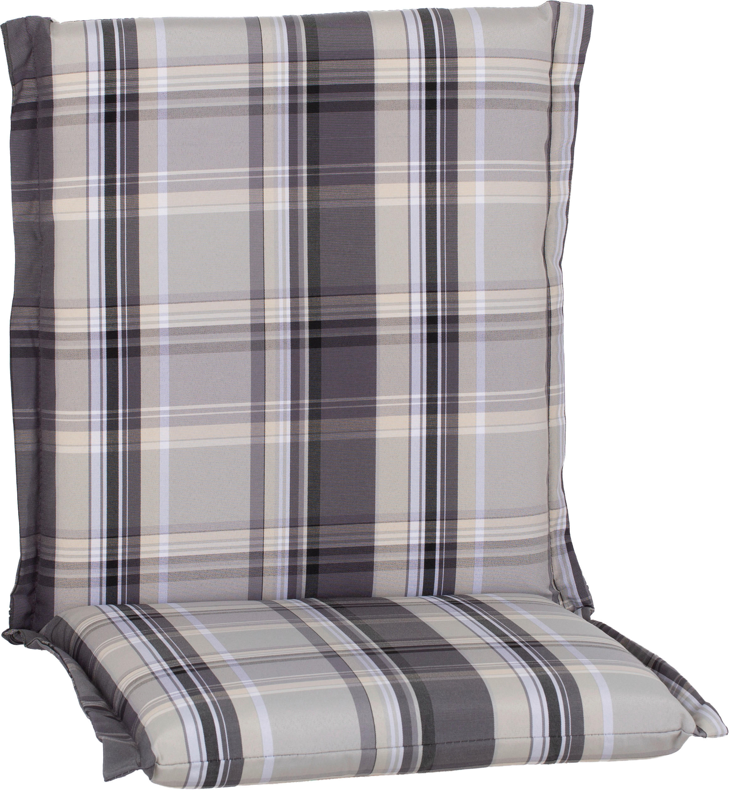 SESSELAUFLAGE in Beige Karo  - Beige, Basics, Textil (100/52/8cm) - Gardenson