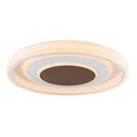 LED-DECKENLEUCHTE GOFFI 69/10 cm   - Opal/Braun, Design, Kunststoff/Metall (69/10cm) - Globo